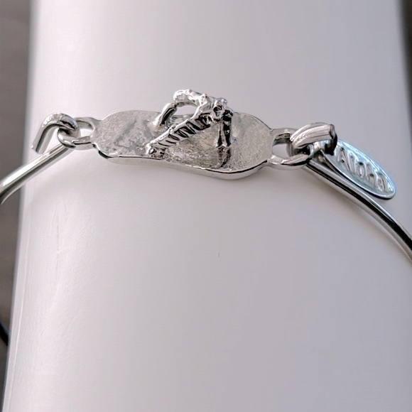 Aloha Hawaii Souvenir Silver Flip Flop Sandal Bangle Bracelet Jewellery, Fashion - Picture 3 of 6